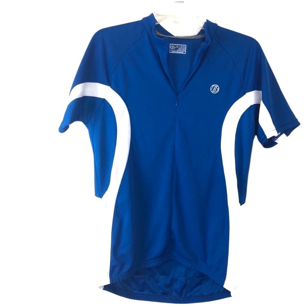 Bontrager Cycling Biking Blue and White Men’s Shirt – SZ Medium